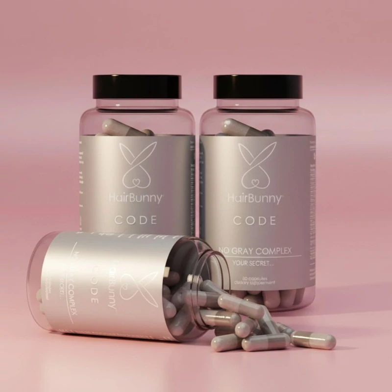 HAIRBUNNY® NO GRAY - doză de 1 lună (180 buc)